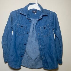 Denim youth button down